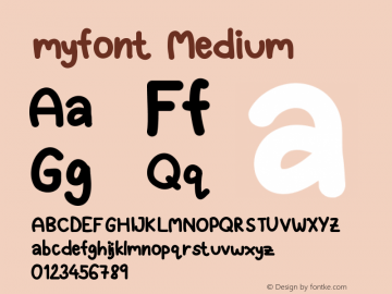 myfont Version 001.000图片样张