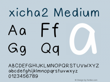 xicha2 Version 001.000 Font Sample