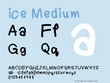 ice Version 001.000 Font Sample