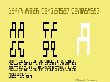 Beam Rider Condensed Condensed 1 Font Sample