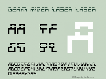 Beam Rider Laser Laser 1 Font Sample