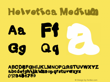 Helvetica Version 001.000 Font Sample