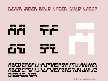 Beam Rider Bold Laser Bold Laser 1 Font Sample