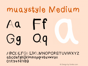 muaystyle Version 001.000 Font Sample