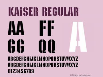 Kaiser Regular 001.000 Font Sample