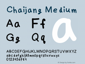 Chaijang Version 001.000 Font Sample