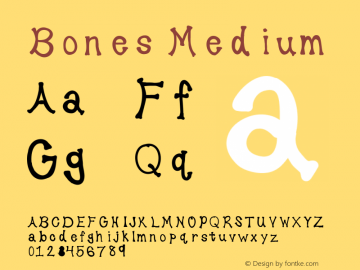 Bones Version 001.000 Font Sample
