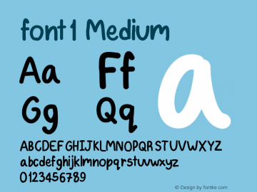 font1 Version 001.000 Font Sample