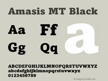 Amasis MT Black 001.003图片样张