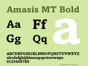 Amasis MT Bold 001.003图片样张