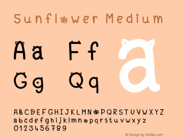 Sunflower Version 001.000 Font Sample