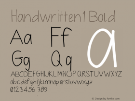 Handwritten1-Bold Version 001.000图片样张