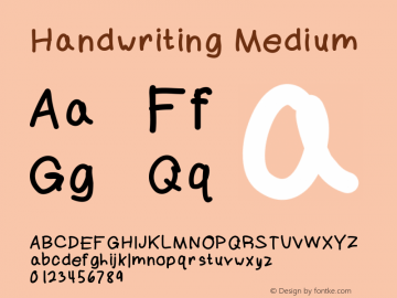 Handwriting Version 001.000 Font Sample