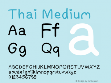 Thai Version 001.000 Font Sample