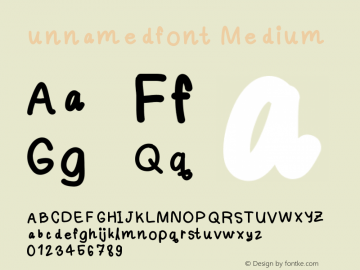 unnamedfont Version 001.000 Font Sample