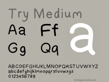 Try Version 001.000 Font Sample