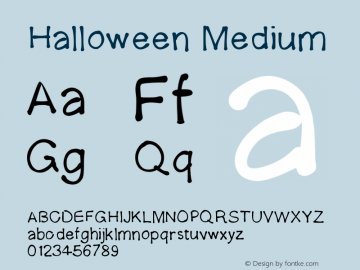 Halloween Version 001.000 Font Sample