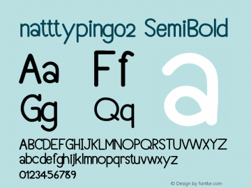 natttyping02-SemiBold Version 001.000 Font Sample