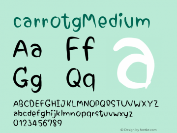 carrotg Version 001.000 Font Sample