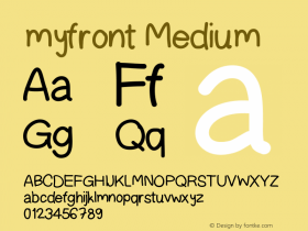 myfront Version 001.000 Font Sample