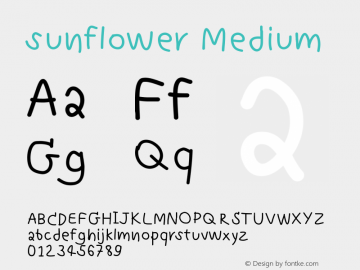 sunflower Version 001.000 Font Sample