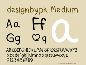 designbypk Version 001.000 Font Sample