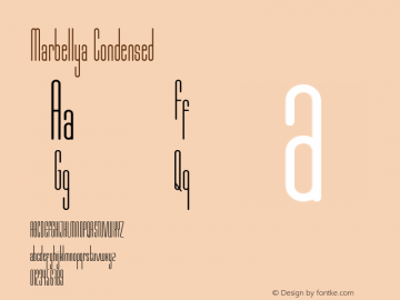 Marbellya Condensed Version 1.000图片样张