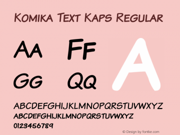 Komika Text Kaps Regular 2.0 Font Sample