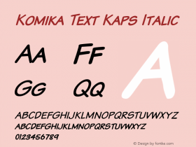 Komika Text Kaps Italic 2.0图片样张