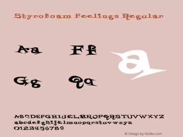 StyrofoamFeelings-Regular Version 3.101 Font Sample