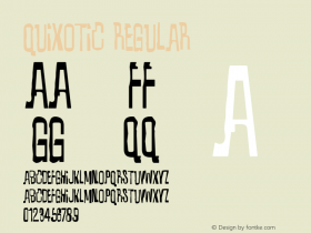 Quixotic-Regular Version 4.001 Font Sample