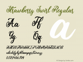 Strawberry Swirl Version 1.00;July 29, 2020;FontCreator 12.0.0.2567 64-bit Font Sample