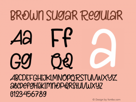 Brown Sugar Version 1.009;Fontself Maker 3.5.1图片样张