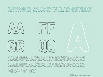 Ravager Sans Regular Outline Version 1.000图片样张