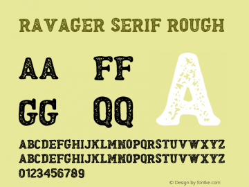 Ravager Serif Rough Version 1.000图片样张