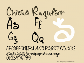 Chicko Version 1.002;Fontself Maker 3.5.1 Font Sample