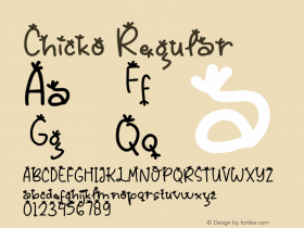 Chicko Version 1.002;Fontself Maker 3.5.1图片样张