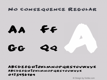 No consequence Regular 2 Font Sample