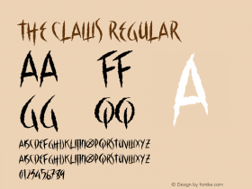 The Claws Version 1.00;August 27, 2020;FontCreator 12.0.0.2545 64-bit图片样张