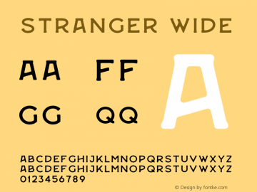 Stranger Wide Version 1.002;Fontself Maker 3.2.2图片样张