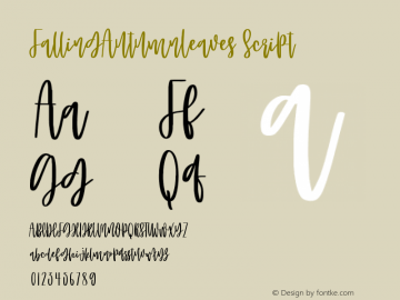 FallingAutumnLeaves Script Version 1.015;Fontself Maker 3.5.1图片样张