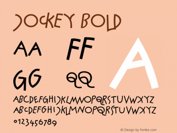 Jockey Bold Macromedia Fontographer 4.1.5 01/06/01 Font Sample