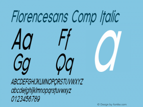 Florencesans Comp Italic 1.0 Font Sample