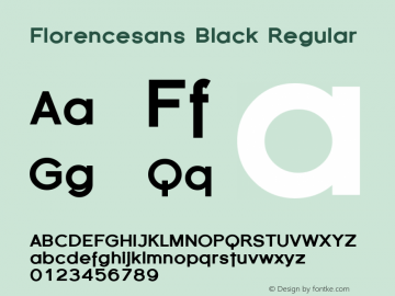 Florencesans Black Regular 1.0图片样张