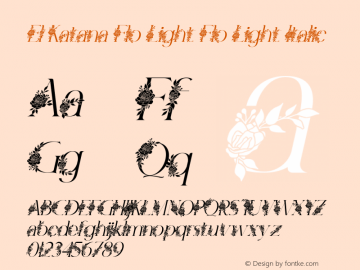 ElKatanaFloLightItalic Version 1.000图片样张