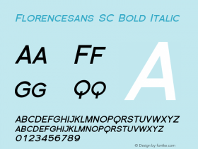 Florencesans SC Bold Italic 1.0 Font Sample