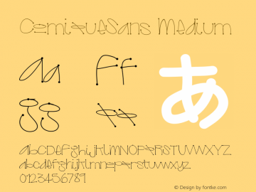 ComiqueSans Medium Version 001.000 Font Sample