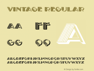 Vintage Regular Version 1.000 Font Sample