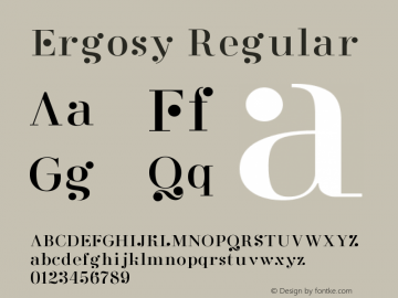 Ergosy Version 1.001;Fontself Maker 3.5.1图片样张