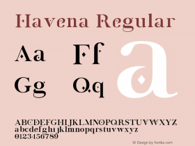 Havena Version 1.001;Fontself Maker 3.5.1 Font Sample